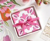 Pink Moroccan Tile Napkins + Tray